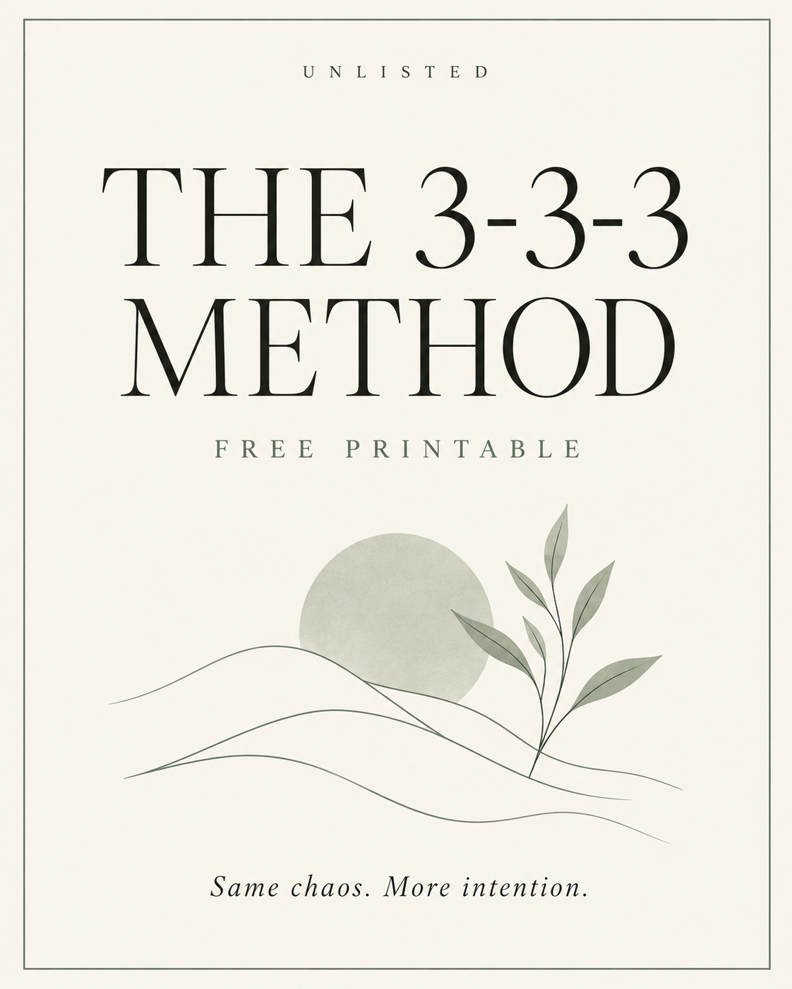 3-3-3 method cover preview